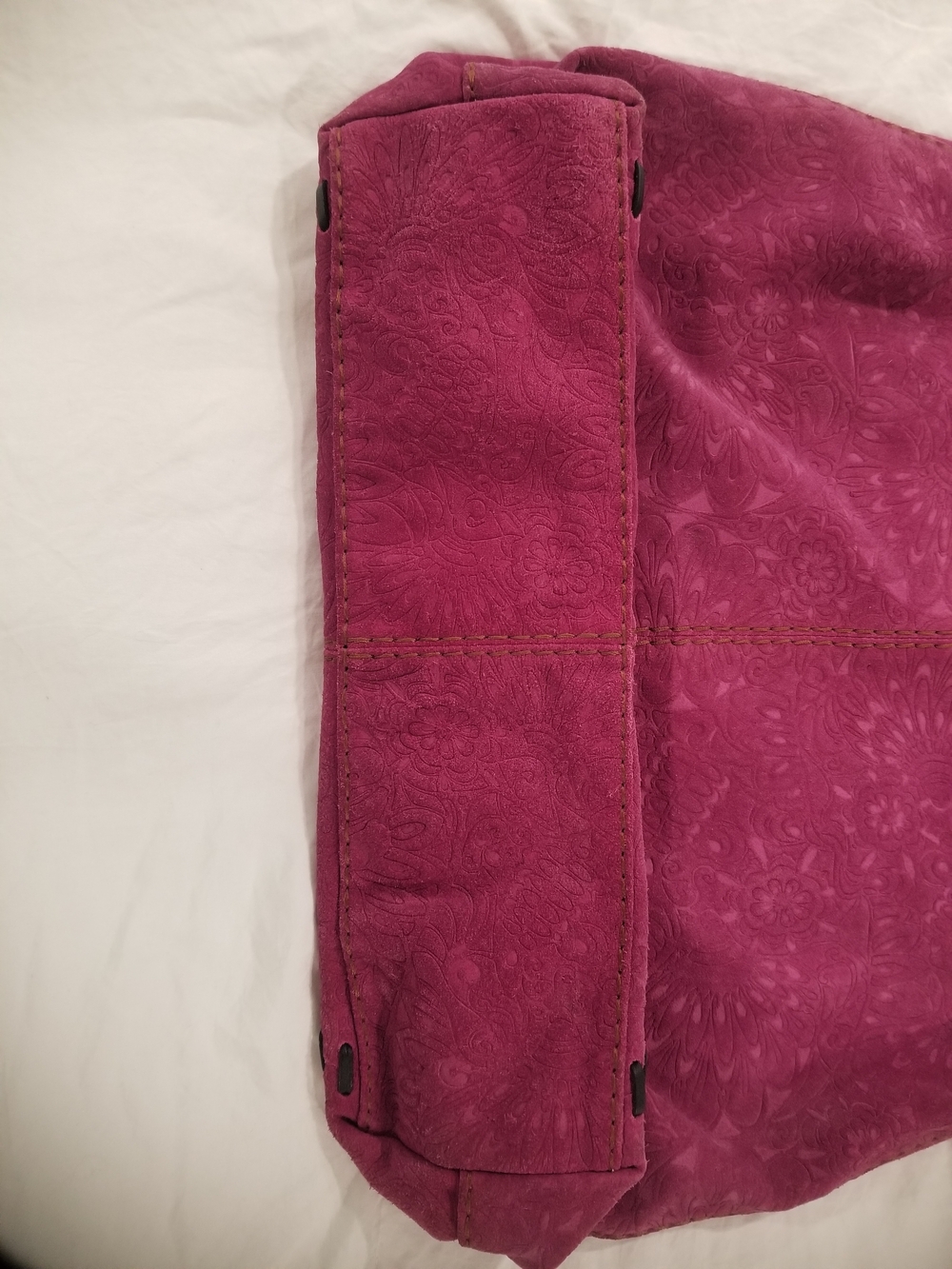 LUCKY Brand Women’s Sueded Hobo Bag in Fuchsia Pink - Picture 7 of 7
